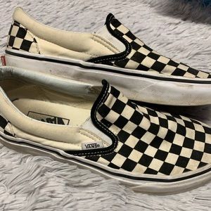Black and white checkered vans